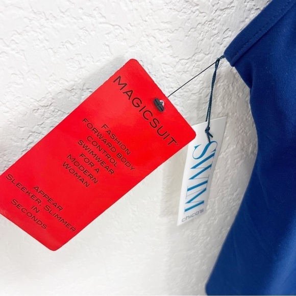 Magicsuit Blue Layered Tankini Swim Top Size 10 NWT - Picture 8 of 8